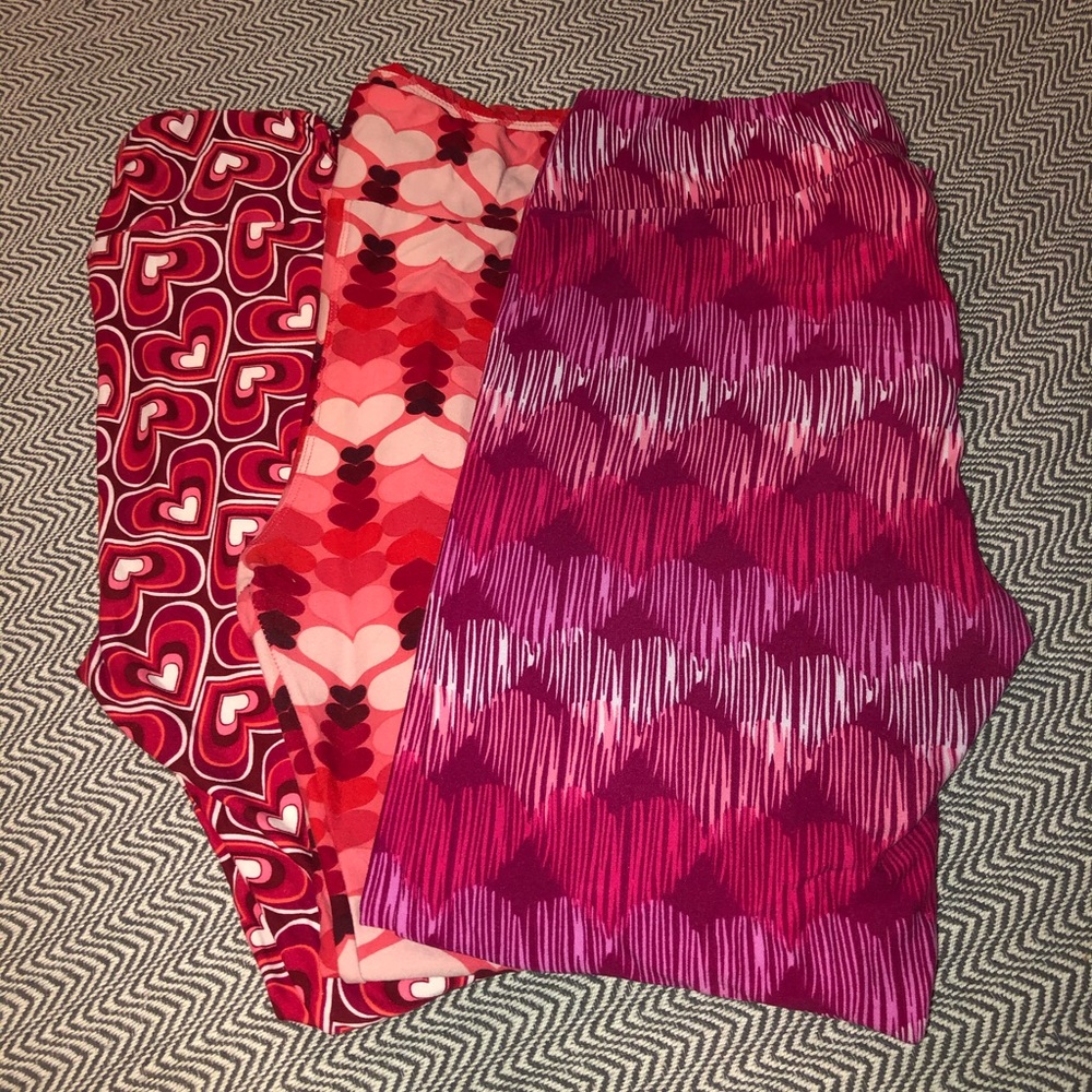 3 Pair T&C LuLaRoe Valentine’s Day Leggings
